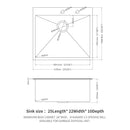 Topmount Kitchen Sink 16 Gauge, Single Bowl