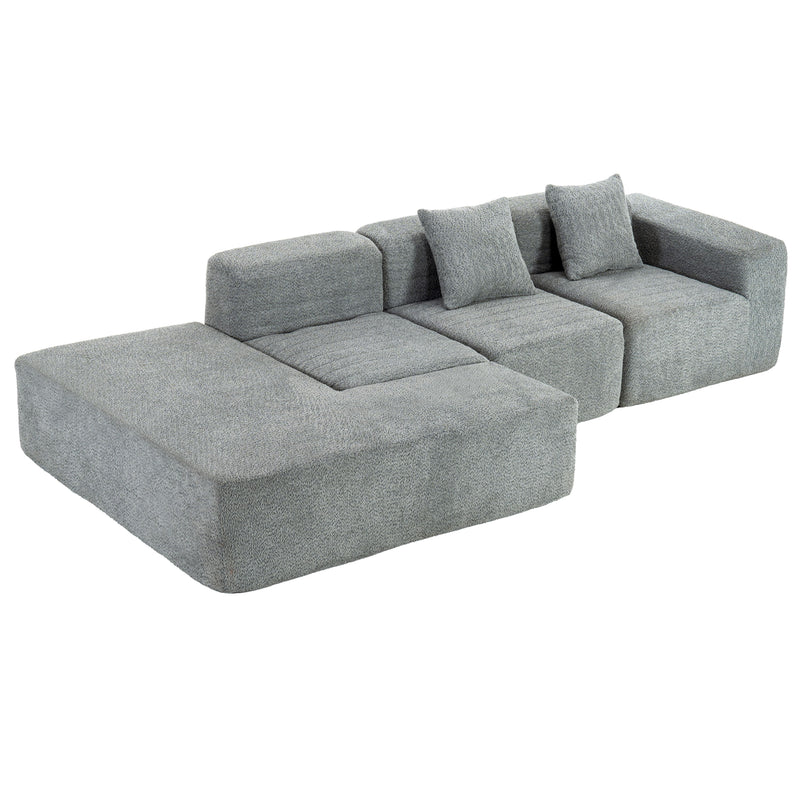 Sectional Sofa Full-Compressed Sofa Couch Free-Combined Sofa For Living Room