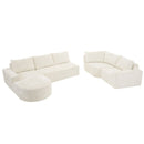 U-Shaped Oversized Modular Cloud Sectional Sofa With Deep Seat For Living Room