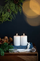 LED Candles With Wick And Remote Control Timer (Set of 2) - White