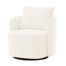 360° Modern Swivel Chair With Upholstered Curved Design
