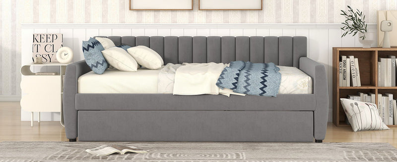 Upholstered Daybed With Slat Support