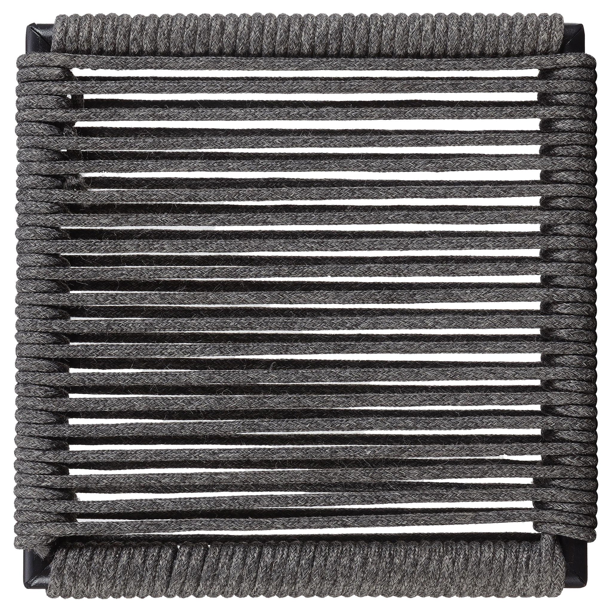 Jerome Woven Rope Metal Bar Chair Charcoal (Set of 2) - Atlantic Fine Furniture Melbourne FL