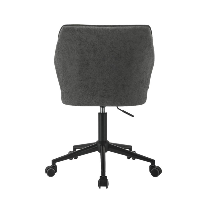 Pakuna - Office Chair - Vintage Gray PU & Black - Atlantic Fine Furniture Inc