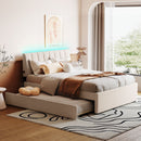 Upholstered Platform Bed With Trundle