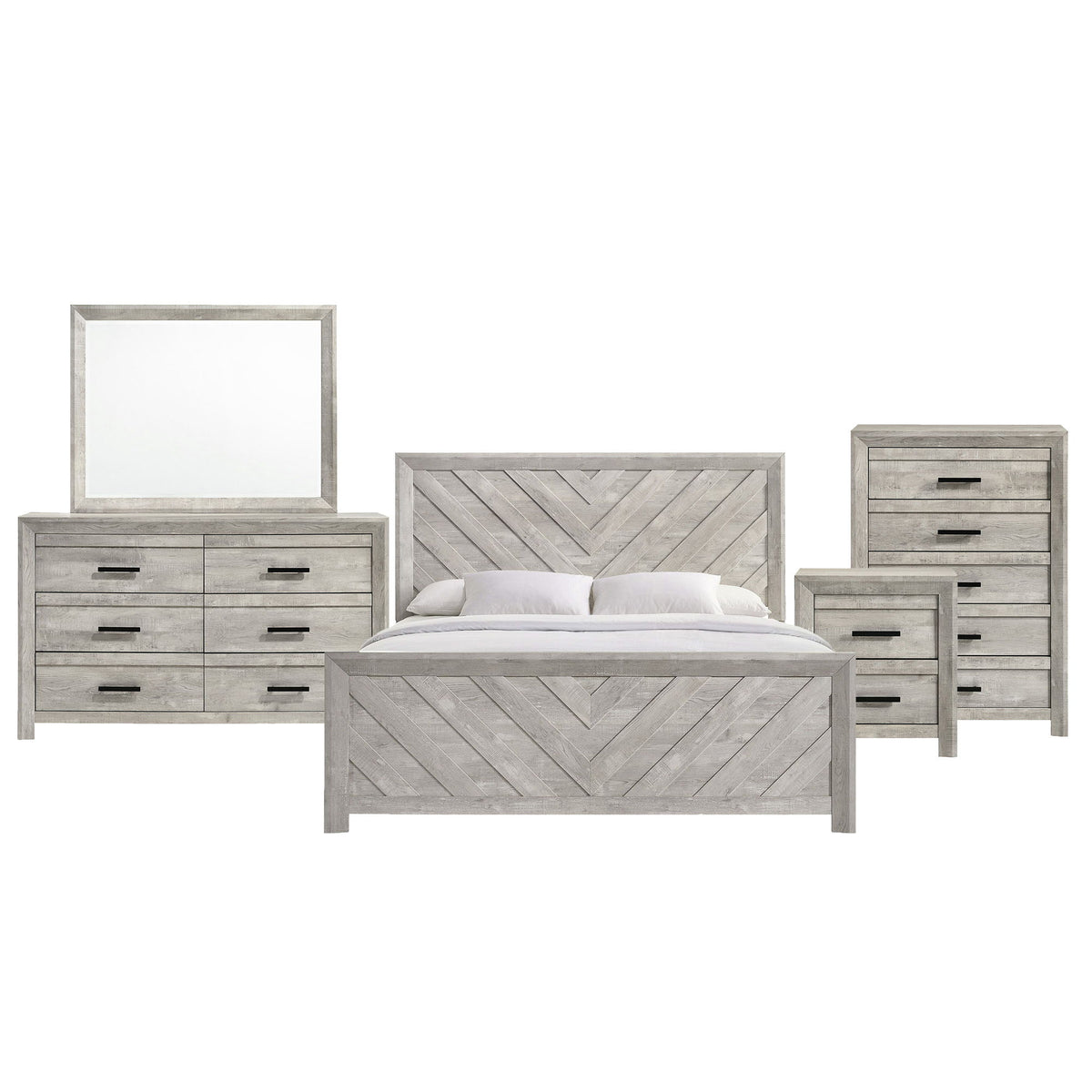 Eleanor Bedroom Set in Dark Gray by Elements International, view 10