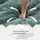 Modern Comfy Chenille L Shaped Sectional Sofa With Movable Ottoman