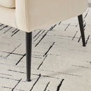 Open Back Loveseat Settee With 3 Pillows