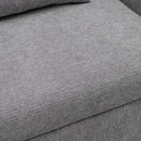 Convertible Single Chair Bed 3 In 1 Sofa With Computer Board And USB Ports - Gray