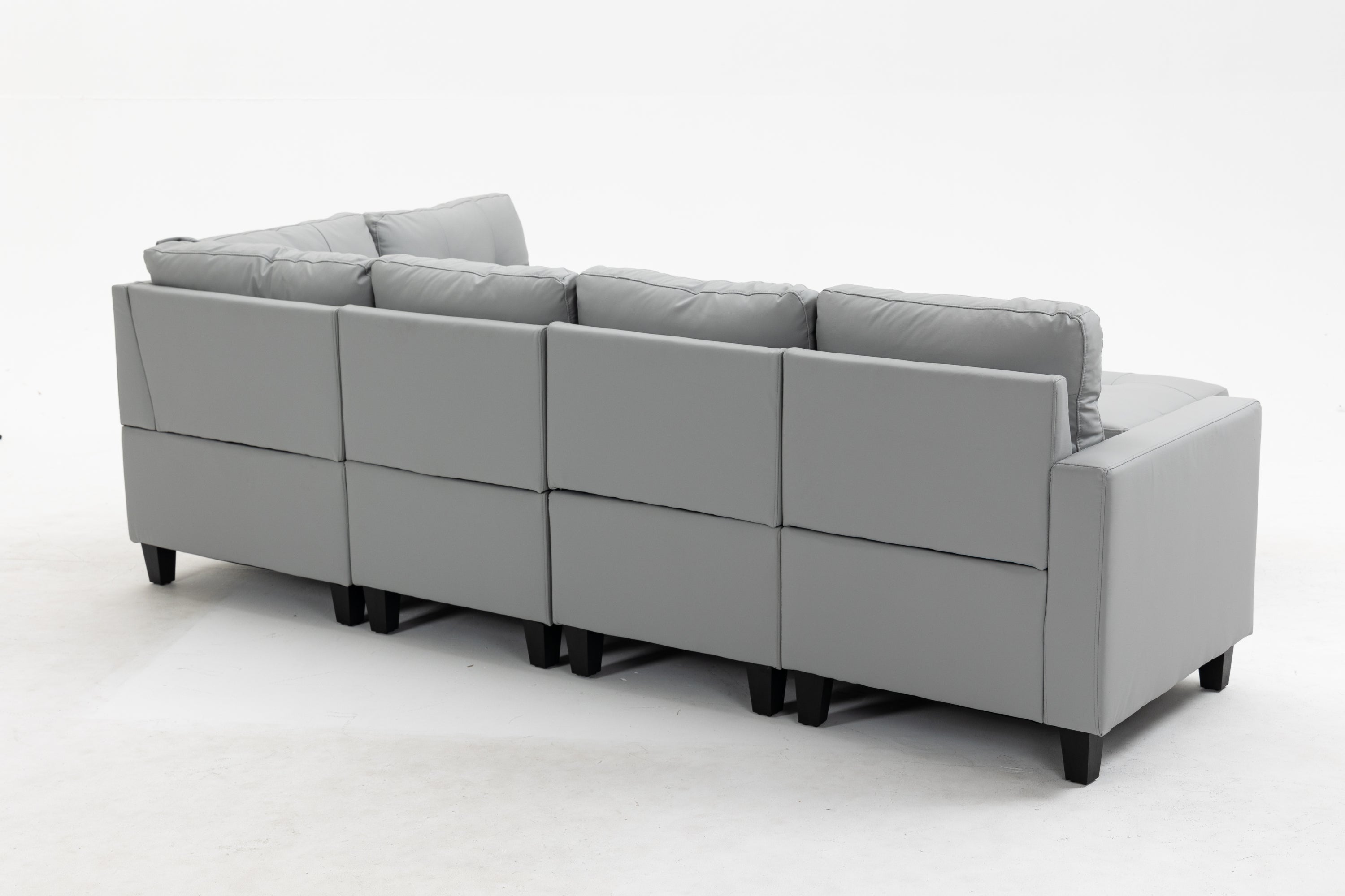 Modular Sectional Sofa Assemble Modular Sectional Sofas Bundle Set Cushions, Easy to Assemble Left & Right Arm Chair,Corner Chair, Ottomans Table