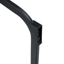 Modern Tech Fabric Bar Stool (Set of 2) With Metal Legs 42.5" Tall For Home Bar & Restaurant - Black / Brown