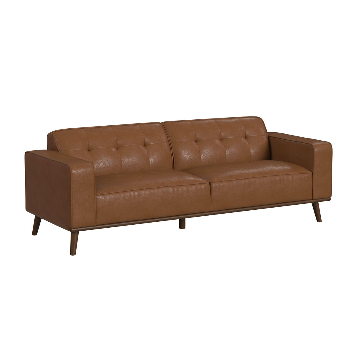 Destiny Sofa With Wood Front in Dark Brown by Elements International, view 2