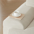 L Shaped Modular Sectional Sofa Corduroy And Movable Ottoman