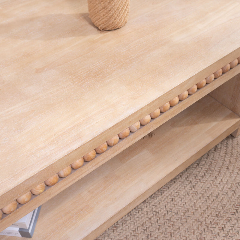Modern Coffee Table With Beaded Trim