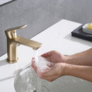Modern Bathroom Sink Faucet Single Handle Brass Countertop Mount