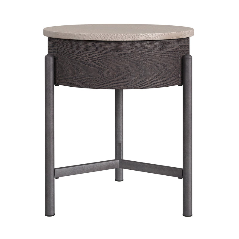 Nica - End Table - White And Brown