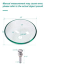 Artistic Tempered Glass Vessel Sink With Pop Up Drain