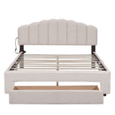Upholstered Platform Bed With Drawer