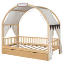 Bed With Arched Roof And 2 Drawers