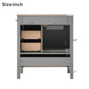 Modern Bathroom Vanity With Ceramic Sink, Solid Frame And Storage Solutions