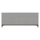 Twin Floor Bed with  Bedside Bookcase,Shelves,Guardrails,Grey