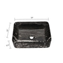 Rectangular Vessel Bathroom Sink - Black / Gray