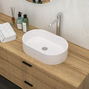 Vessel Oval Bathroom Sink - White