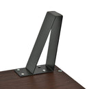 Modern Industrial Tall End Table With Drawer And Shelf - Walnut