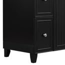 Transitional Style Bathroom Vanity Cabinet With Ceramic Sink