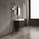 Freestanding Bathroom Vanity With Resin Sink And Storage Cabinet