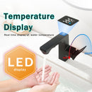 Modern Smart LED Bathroom Faucet With Temperature Digital Display And Pull Down Sprayer