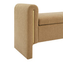 Modern Teddy Upholstered Large Bed End Bench With Arms And Storage