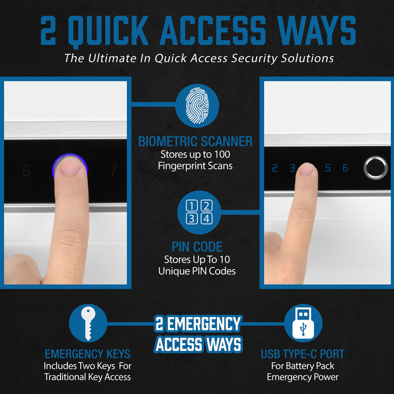 Diamond Touchscreen Biometric Keypad Security Safe