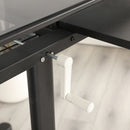 Hand Crank Adjustable Drafting Table Drawing Desk With 2 Metal Drawers With Stool