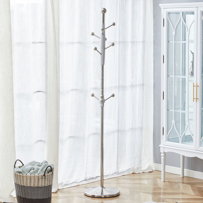 Modern Stainless Steel Spray Painted Hanger With Solid Wood Reinforcement