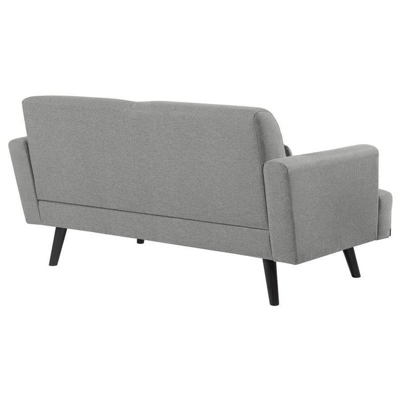 Blake - Upholstered Track Arm Loveseat - Sharkskin