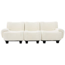 3 Seater Sofa Couch With Curved Armrests