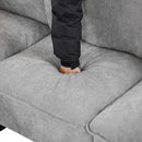 U-Shaped Sectional Modular Sofa With A Movable Ottoman, A Coffee Table With Hidden Charging Devices For Living Room