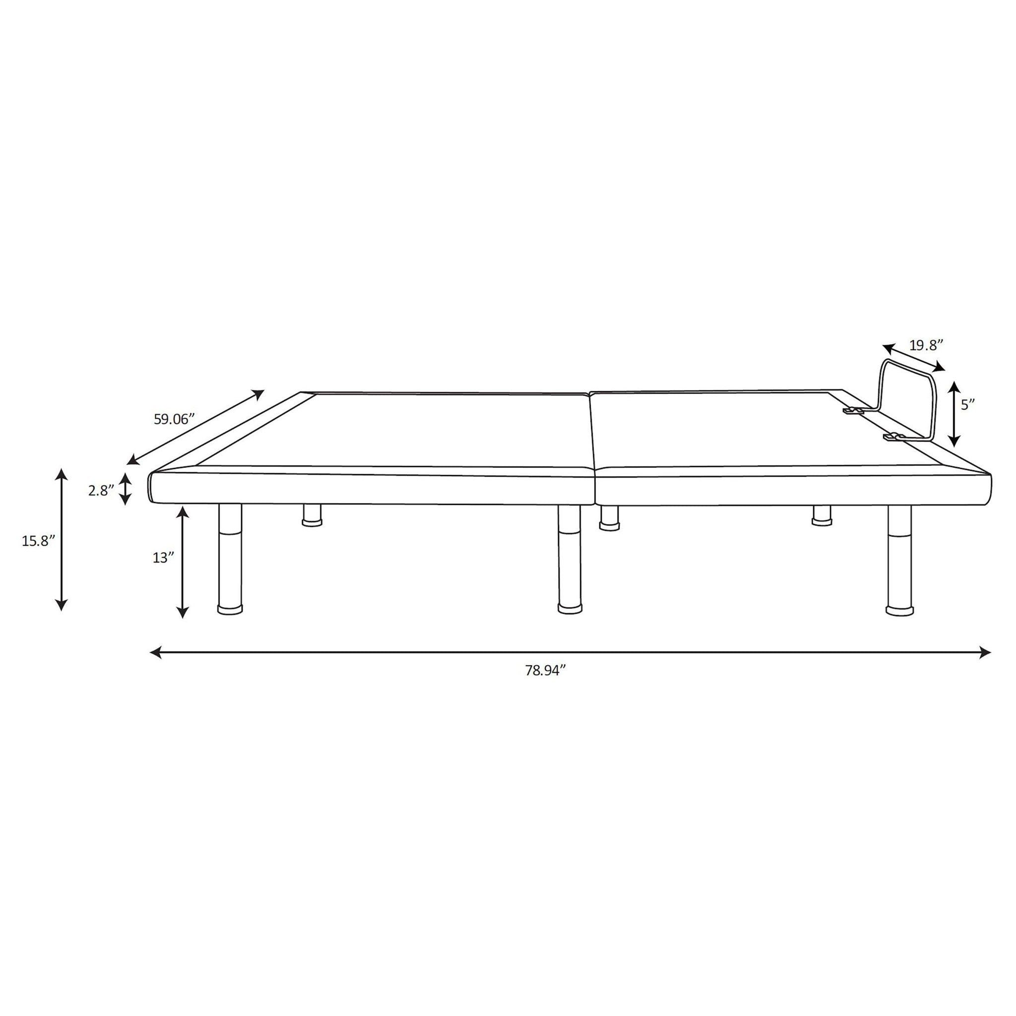 Clara Queen Adjustable Bed Base Grey and Black