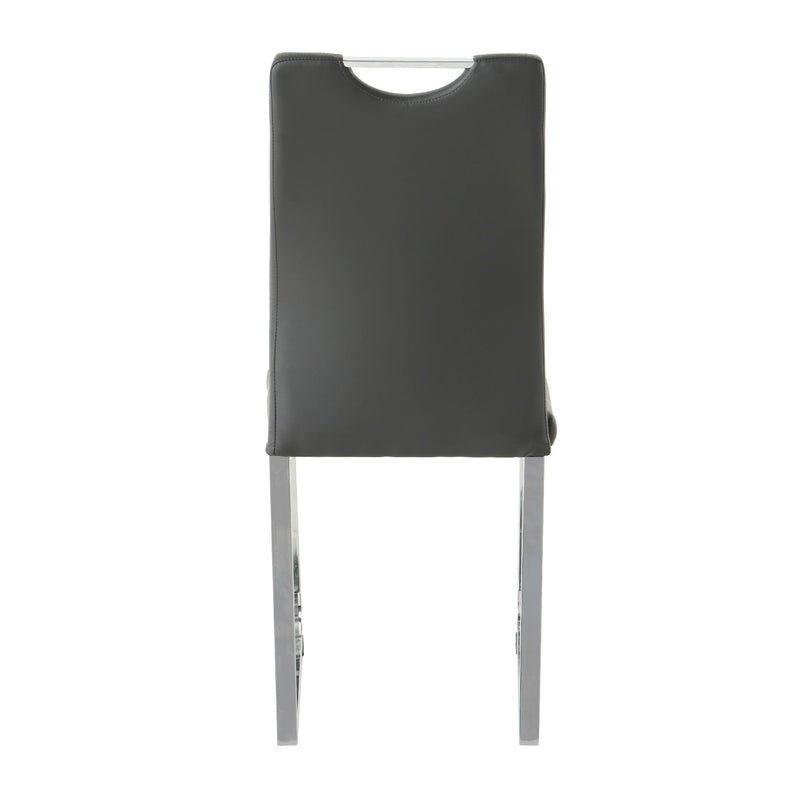 Modern Upholstered Dining Chair Electroplated Metal Legs (Set of 2)