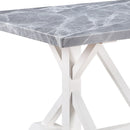 Hollyn - Dining Table With Engineered Stone Top - Engineered Stone & White