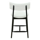 Mid Century Modern Counter Stools, Fabric Upholstered Chairs