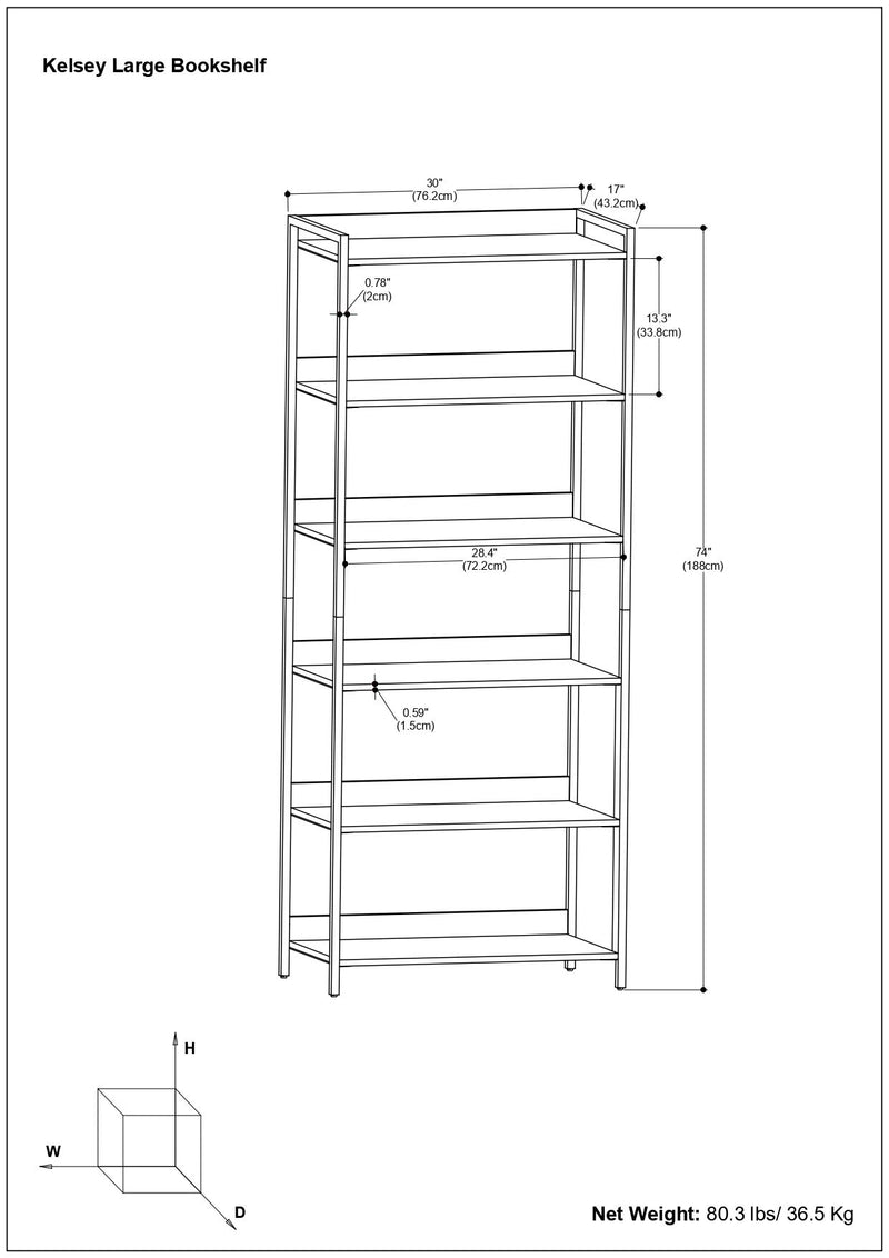 Kelsey - Large Bookshelf - Natural