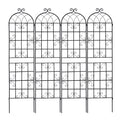 Metal Garden Rustproof Trellis For Climbing Plants Outdoor Flower Support