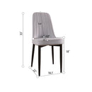 Modern Dining Chair With Cushions And Metal Legs