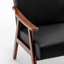 Mid Century Modern Accent Chair With Solid Wood Frame And Extra Thick Backrest