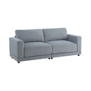 Modern Square Arm Sofa With Soft Fabric Upholstery, Deep Cushions