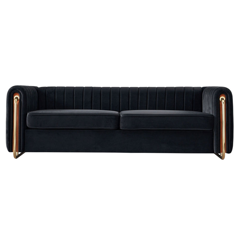 Contemporary Velvet Sofa Couch For Living Room