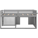 Loft Bed With Cabinet And Shelf