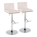 Mason - Contemporary Adjustable Barstool & Swivel With Straight T Footrest (Set of 2)